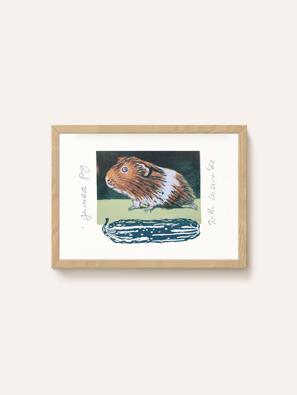 Guinea Pig with Cucumber