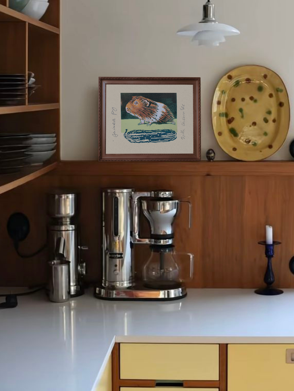 Guinea Pig with Cucumber